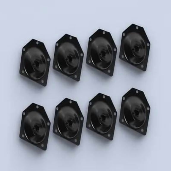 Alasum 8Pcs Angled Slope Furniture Leg Mounting Plates Black Metal for Wood Legs