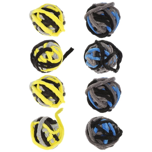Luxshiny 8Pcs Small Cat Balls Plush Interactive Design For Birthday
