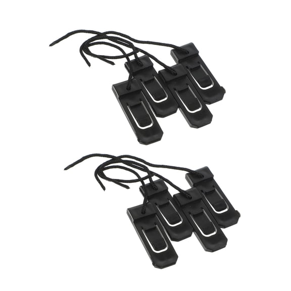 LITINKIMI Black Surfboard Fin Clips for Boards with Split Tail Buckle and Easy Assembly Design