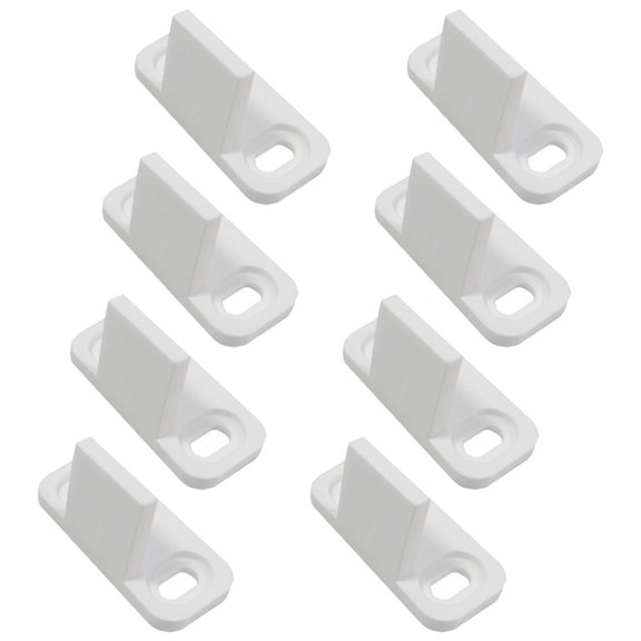 Luxshiny 8Pcs White Barn Door Floor Guide Flush Mount Sliding Door Rail Stopper for Farmhouse Doors