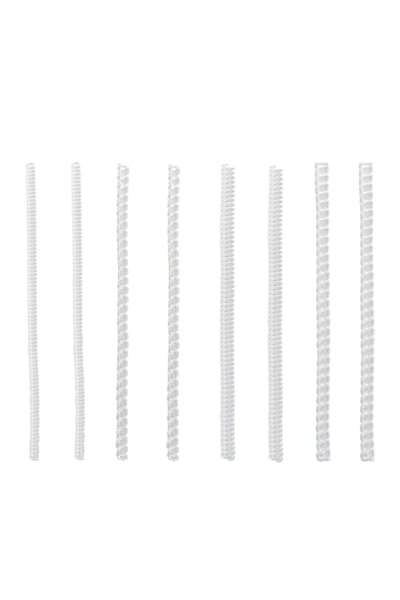 8Pcs White Plastic Invisible Spring Ring Size Adjuster Comfortable No Adhesive Required