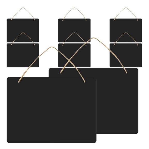 Luxshiny 8 Pieces Wooden Chalkboard Tags for Hanging Price Labels and Message Notes