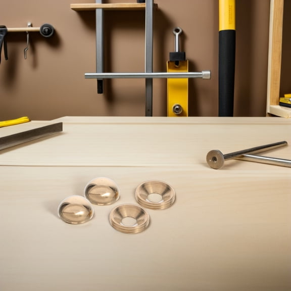 Luxshiny 8Sets Golden Decorative Caps for Self Tapping Screws in Furniture and Wall Decor