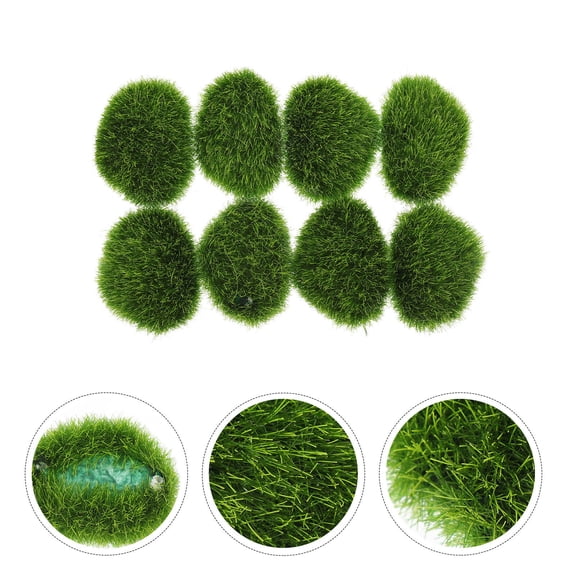 Luxshiny Moss Artificial Artificial Moss Stones 8Pcs Flower Arrangement