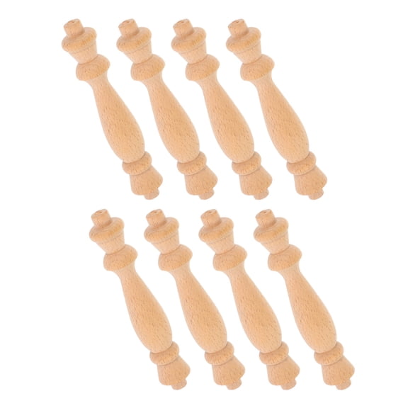 Luxshiny 8-Piece Unfinished Wood Roman Column Finials, Decorative Bed Post Toppers for Furniture, Craft and Decor Projects