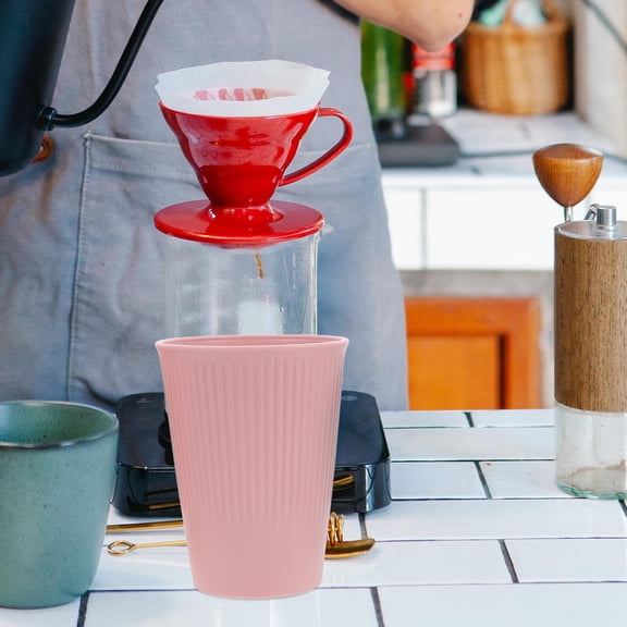 Luxshiny 8pcs Water Cup for Wedding Juice Cup PP Easy to Clean Vertical Stripe Assorted to School