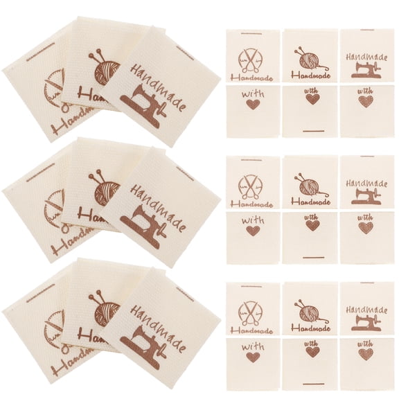 Luxshiny 90Pcs Clothing Labels for Handmade Items Assorted Color Fabric Sewing Tags