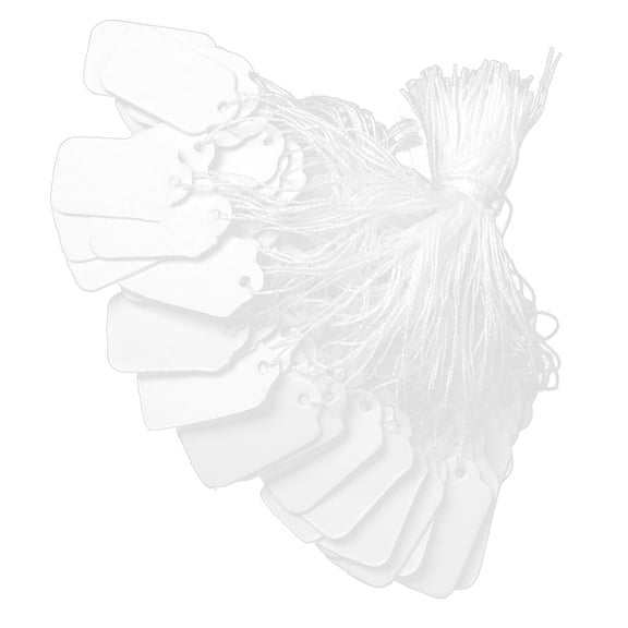 Luxshiny 95Pcs Tags with ng Jewelry Price Labels White Paper for Shoes