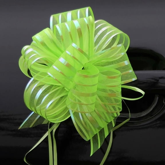 Luxshiny Pull Flower Ribbon Plastic 9Pcs Random Color Elegant Christmas Tree Decoration