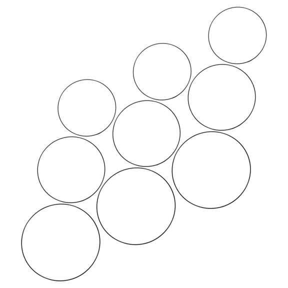 Luxshiny 9Pcs Metal Wire Wreath Frames Black for Floral Arrangement and Dream Catcher Crafting