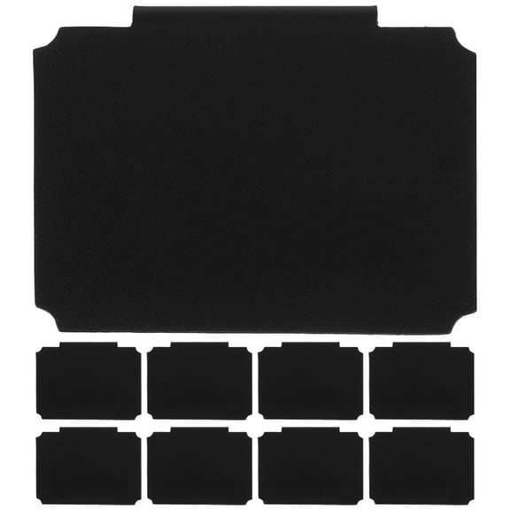 Luxshiny 9Pcs Storage Label Clips Black Chalkboard Labels Reusable Clipping Labels for Shelves