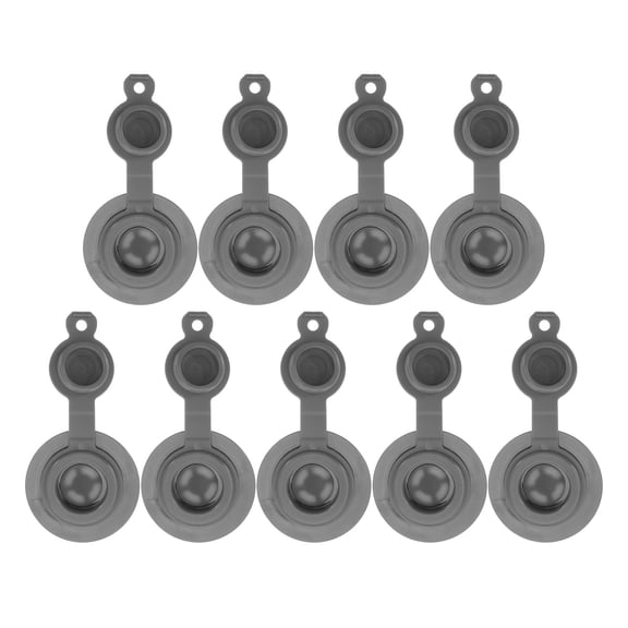 Luxshiny 9-Pack Grey TPU Replacement Valve Caps for Vacuum Storage Bags, Airtight Seal for Compression and Space Saving