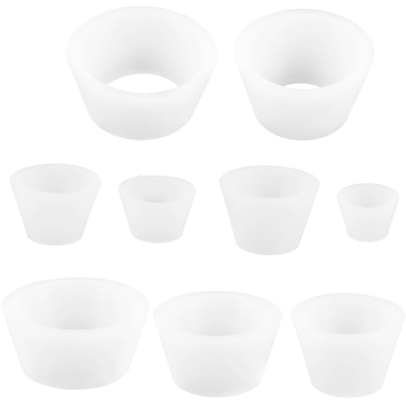 Luxshiny 9Pcs Funnel Filter Adapter Set Silicone Tapered Collar for Flask Funnel Filtering Attachment