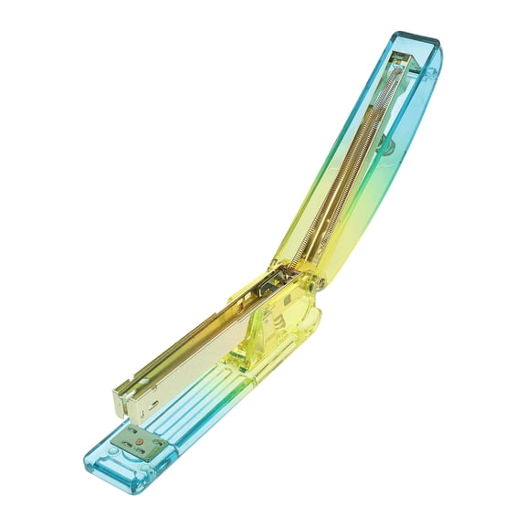 Luxshiny Acrylic Hand Stapler Elegant Gradient Design Office Stapler for Desk and Travel Use