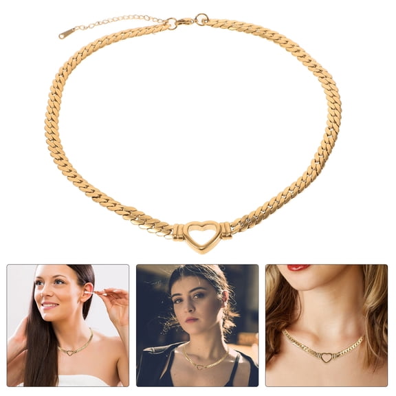 Luxshiny Statement Choker Necklace For Women Stainless Steel 1Pack Fading Resistant Daily Use