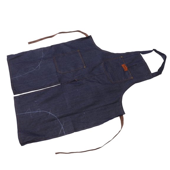 Luxshiny Adjustable Denim Split Leg Apron with Tool Pockets for Pottery and Crafting