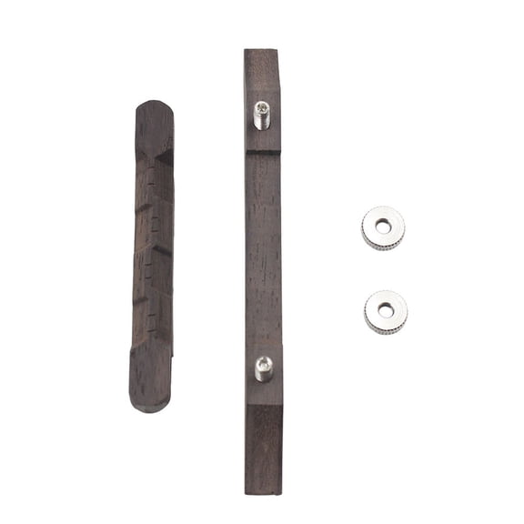 Luxshiny Adjustable Height Rosewood Guitar Bridge Light Brown for Mandolin Replacement