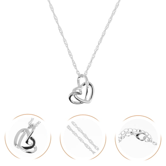 Luxshiny Adjustable Plated Neck Chain with Heart Pendant Copper Necklace Gift for Mother