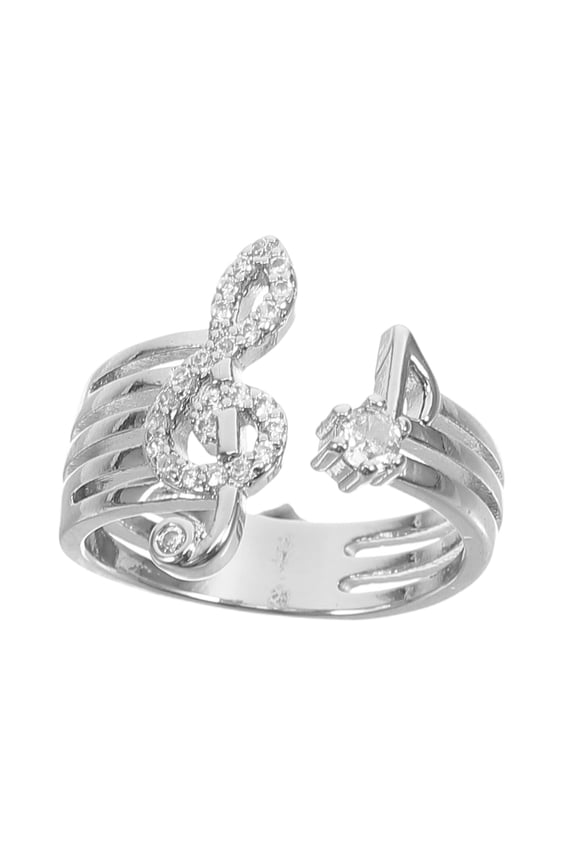 Adjustable Rings for Women Musical Note Ring Alloy 1Pcs for Birthdays