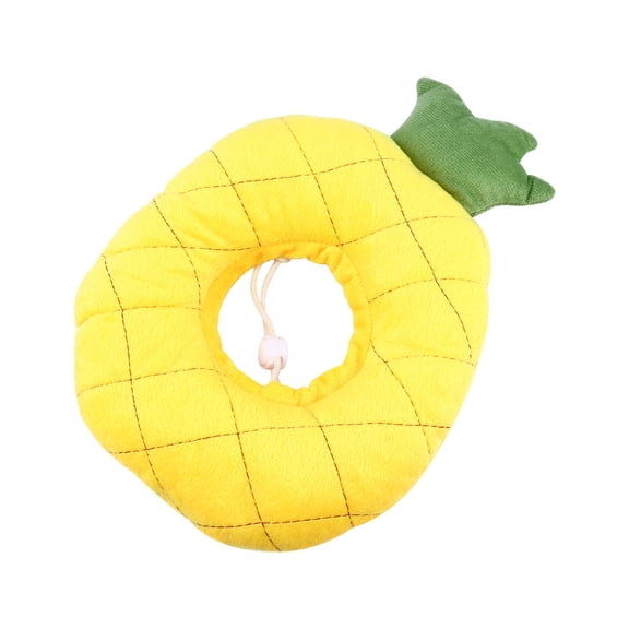 Luxshiny Yellow Pineapple Pet Recovery Collar Adjustable Protective Neck Cone for Cats and Dogs