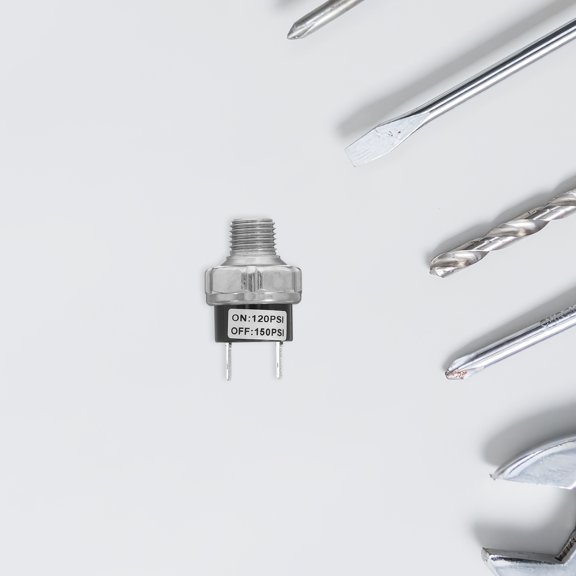 Luxshiny Air Compressor Pressure Controller Compressor Pressure Switch Silver 1Pack