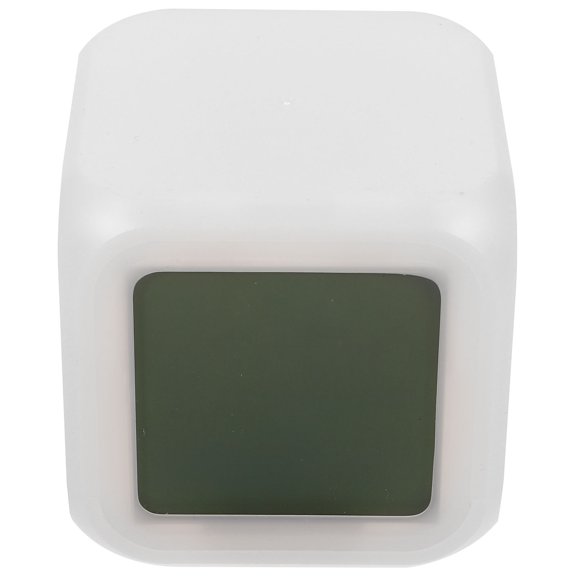 Luxshiny Alarm Clock with LED Touch Light and 4 Direction Rotation Display White LCD Electronic Clock