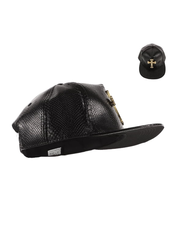 Durable Luxurious PU Alligator Grain Black Cap for Stylish Protection
