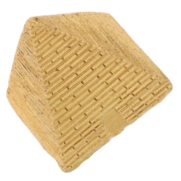 Luxshiny Ancient Egyptian Resin Pyramid Sculpture Golden Desk Decor for Office and Home Display