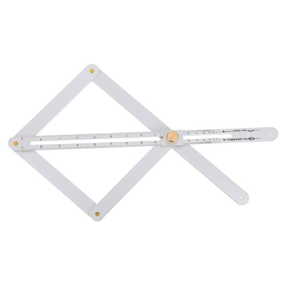Luxshiny Angle Measuring Template Tool Silver Corner Protractor 1Pack