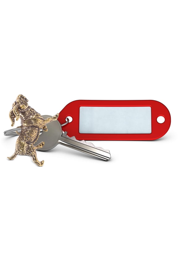 Animal Keyrings Brass Goat Keychain Charm Hanging Ornament Golden 1Set