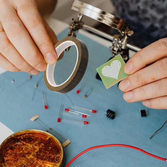 Luxshiny Anti Static Double Sided Adhesive Tape Yellow for Electronics Repair and Floor Marking