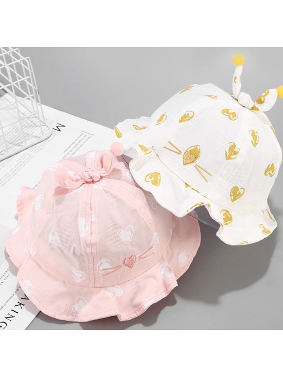 Anti-uv Fisherman Hat, 48cm Pink Cotton Cloth Summer Headwear