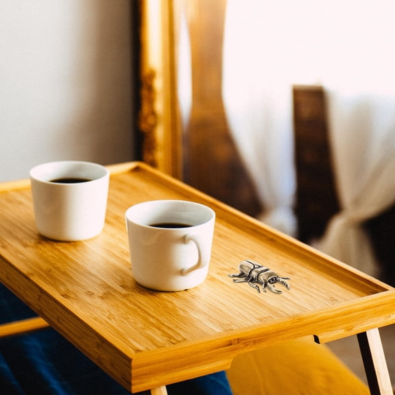 Luxshiny Antique Style Brass Insect Decor Vintage Beetle Statue for Office and Tabletop