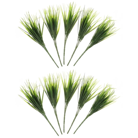 Luxshiny Artificial Grass 10Pcs Spring Shape Greenery Artificial For Home Decorative Plants 31X4In