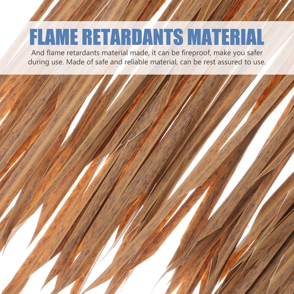 Luxshiny Brown Synthetic Thatch Roofing Roll Fire Resistant for Rustic Tiki Bar and Garden Decor