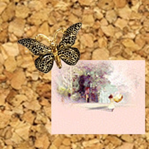 Luxshiny Assorted Butterfly Shape Thumbtacks for Home and Pcs Acrylic and Metal Daily Use