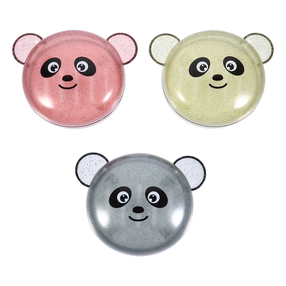 Luxshiny 3pcs Set Cartoon Soap Dish with , Assorted Colors, Soap Holder for Bathroom Storage