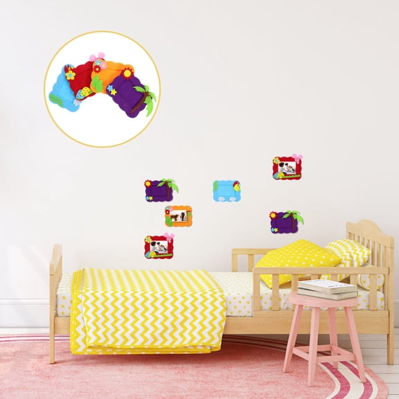 Luxshiny Assorted Color DIY Photo Frame Set NonWoven Fabric Decorative Picture Holder for Home Decoration 4pcs