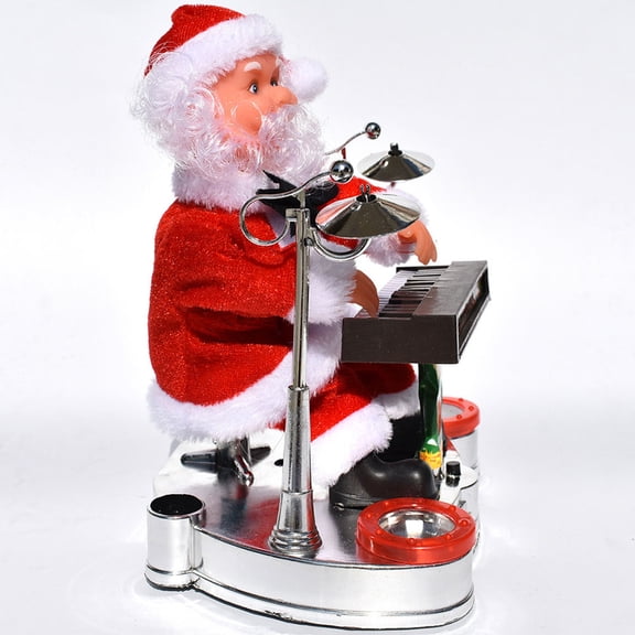 Luxshiny Assorted Color Dancing Santa Claus Decorations Musical Moving Figurine for Holiday Decoration