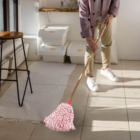 Luxshiny Replacement Mop in Assorted Colors for Home Cleaning, Made with Plastic and Fabric, Size 5.9 x 5.9 x 3.4 Inches