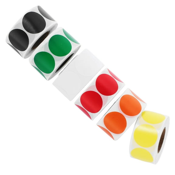 Luxshiny Assorted Color Round Dot Stickers Self Adhesive Labels for Color Coding and Decoration