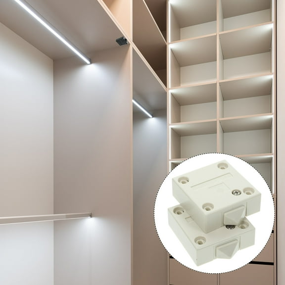 Luxshiny 2Pcs Door Light Switch for Wardrobe and Cabinet Lights with Screw Fixation and Copper