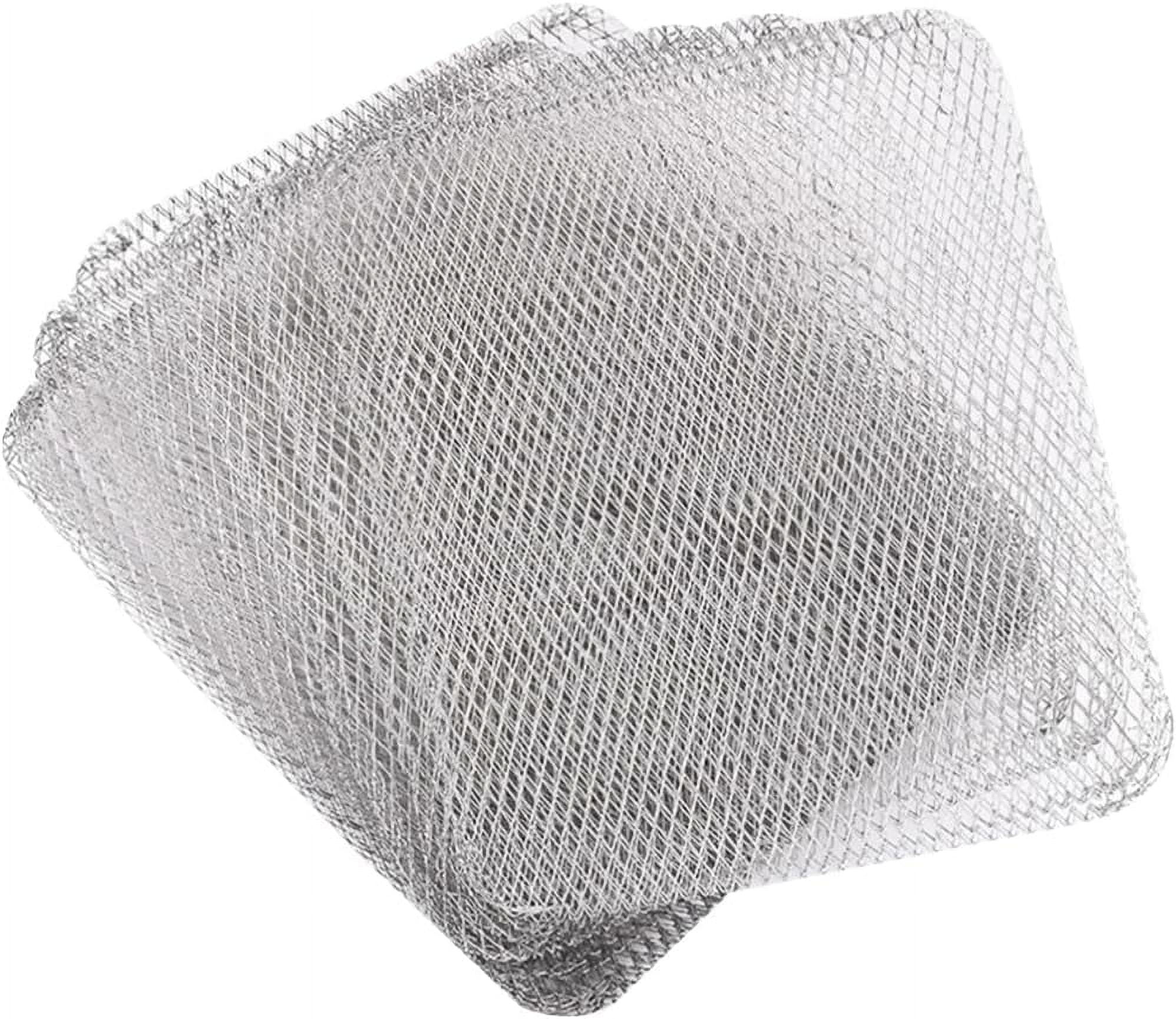 Luxshiny BBQ Grill Mesh Mat 10Pcs Disposable Aluminum Grill Topper Broiler Net Pans NonStick
