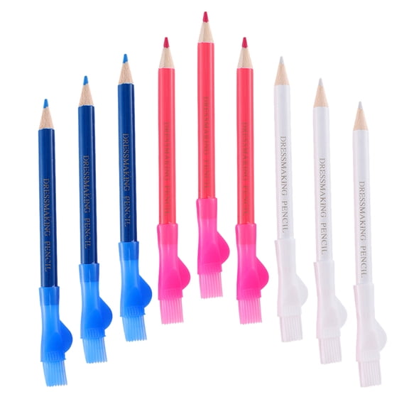 Luxshiny Back to School 9Pcs Fabric Marking Pencils for Sewing Ergonomic Design Water Soluble Blue