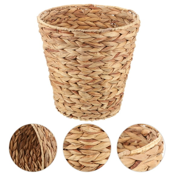 Luxshiny Balcony Woven Basket Storage Natural Gourd Grass 1Pack