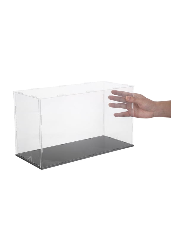 Clear Acrylic Baseball Hat Display Case with Black Base for Signed Caps and Collectible Hats