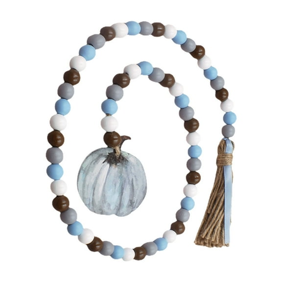 Luxshiny Bead Garland for Fall Decorations Plastic Hanging Decor Blue Tassel 1Set