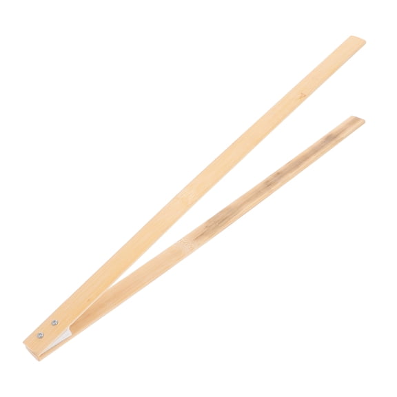 Luxshiny Beige Bamboo Trash Grabber Tool with Reinforced Design for Yard Street Household Cleanup