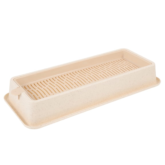 Luxshiny Beige Hydroponic Cat Grass Planter Box, Soil-Free, Lightweight for Indoor and Outdoor Use