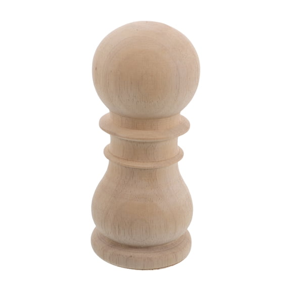 Luxshiny Beige Unpainted Wood Finials Bed Post Caps and Curtain Rod Decorative Toppers